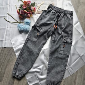 Szare spodnie chłopięce soft jeans – wygodne na co dzień