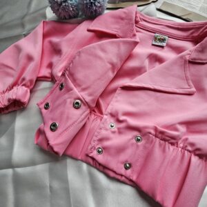 Komplet dziewczęcy 3-częściowy różowy