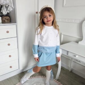 Bawełniana bluza z perełkami