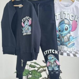 3-częściowy komplet Stitch – bluza na zamek