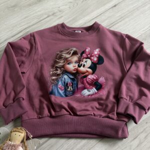 Bluza dziewczęca z aplikacją – śliwkowa