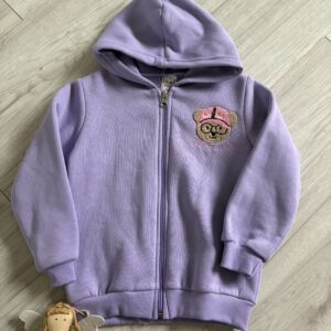 Ocieplana bluza z kapturem – lila