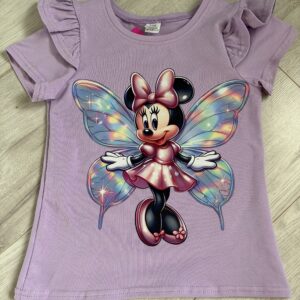 Liliowa koszulka z Minnie