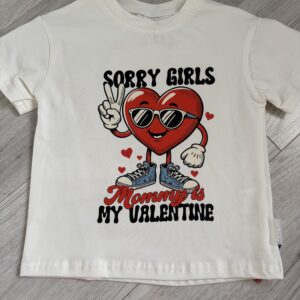 Bawełniana koszulka chłopięca ecru z nadrukiem