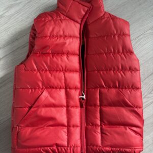 Czerwona kamizelka dziecięca pikowana – zapinana na zamek