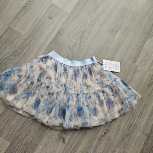 Tiulowa spódniczka dziewczęca w niebieski wzór – styl księżniczki