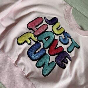 Bluza róż z napisem