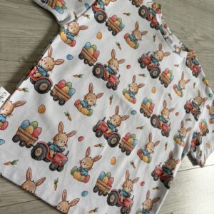 Koszulka dla chłopca w króliczki i jajeczka