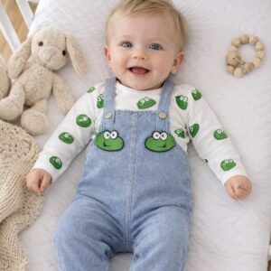 Komplet maluszek bluzka i ogrodniczki