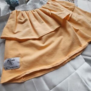 Morelowa bawełniana spódniczka z zakładką