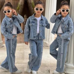 3-częściowy zestaw jeansowy dla dziewczynki