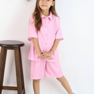 Komplet dla dziewczynki – koszula i spodenki