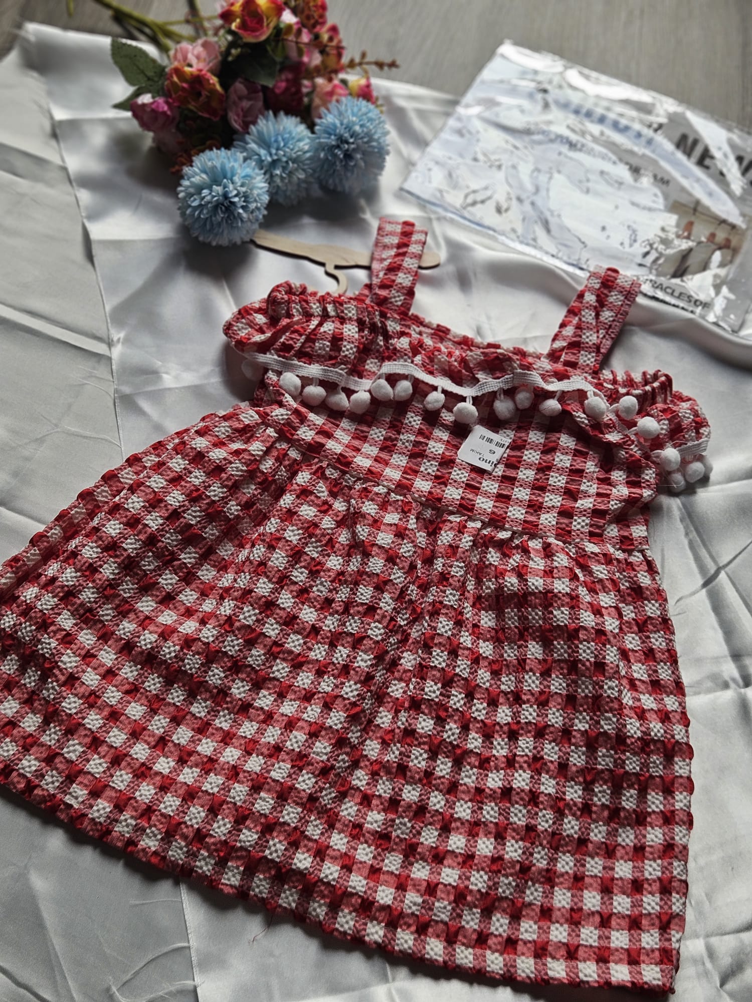 Sukienka w biało-czerwoną kratkę ❤️ - obrazek 4